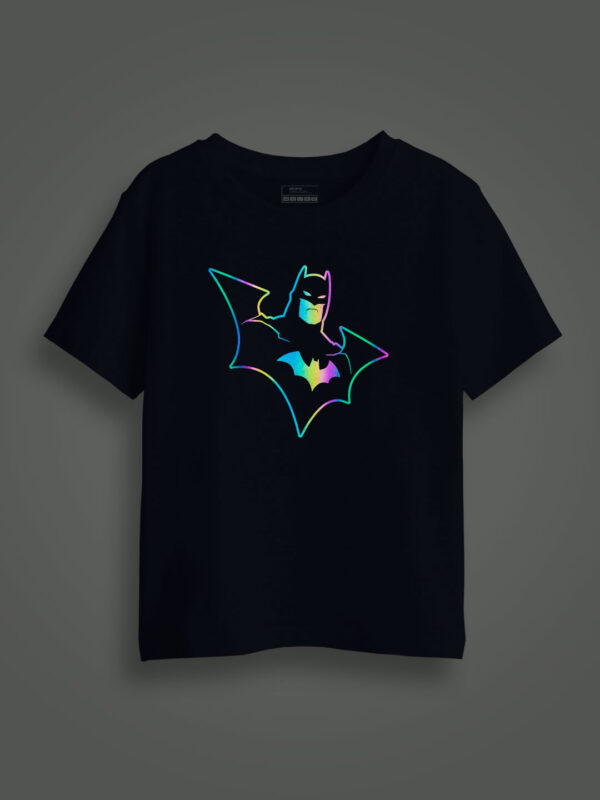 Batman Rainbow Reflective Kids Glow Tshirt