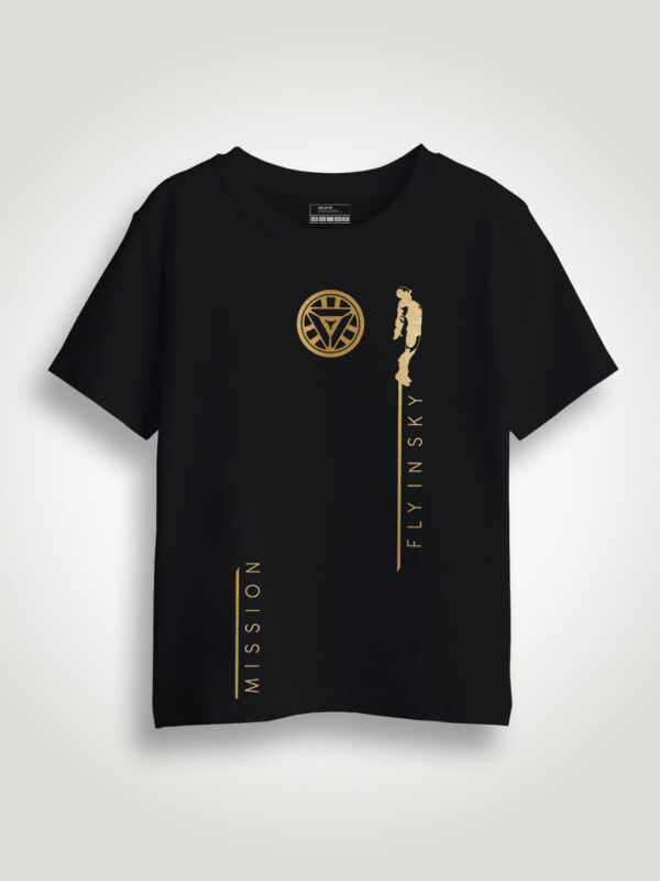 Mission Fly Gold Printed Kids Tshirt