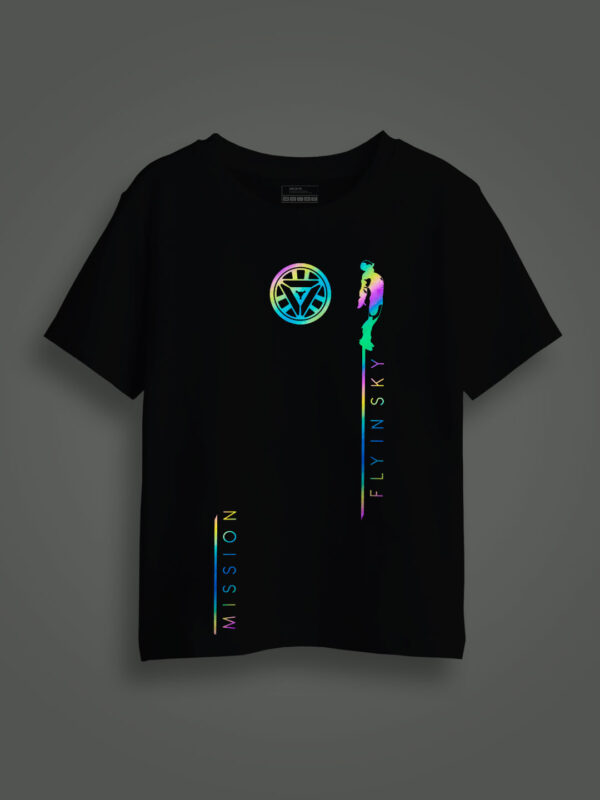 Mission Fly Rainbow Reflective Kids Glow Tshirt
