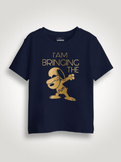 Bringing the fun Gold Printed Kids Tshirt