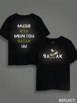 Mujhe Kya Mai to Batak Hun Reflective Kids Glow Tshirt