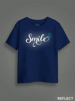 Smile Butterfly Reflective Kids Glow Tshirt