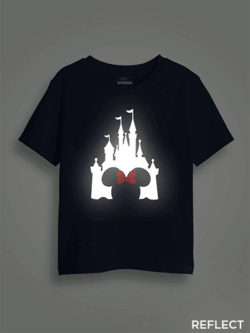 Disney Minni Castle Reflective Kids Glow Tshirt