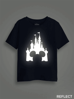 Disney Micky Castle Reflective Kids Glow Tshirt