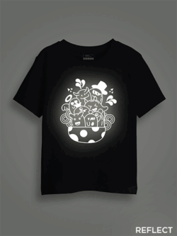 Cute Halloween Reflective Kids Glow Tshirt