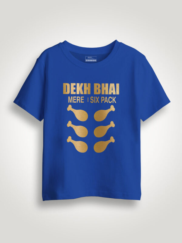 My Six Pack Gold Printed Kids Tshirt
