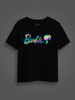 Barbie Rainbow Reflective Kids Glow Tshirt