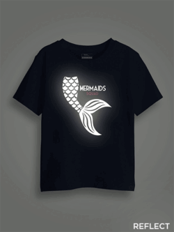 Mermaid Squad Reflective Kids Glow Tshirt