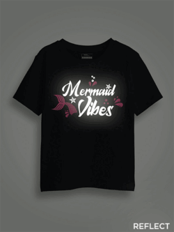 Mermaid Vibes Reflective Kids Glow Tshirt