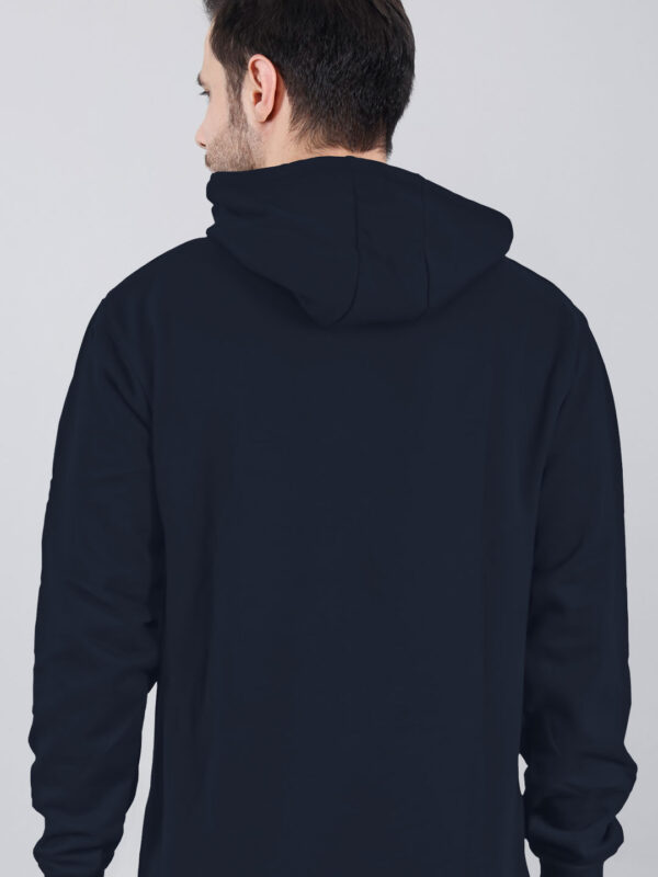 Customize Navy Blue Man Hoodie Glow in Dark Print - Image 5