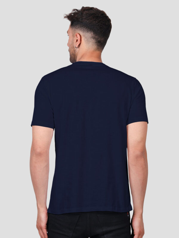 Navy Blue Reflective Print Customize Man Tshirt - Image 7