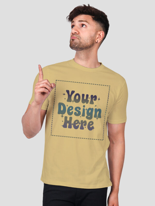 Beige Rainbow Reflective Man Customize Tshirt - Image 4