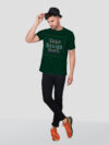 Bottle Green Rainbow Reflective Man Customize Tshirt - Image 2