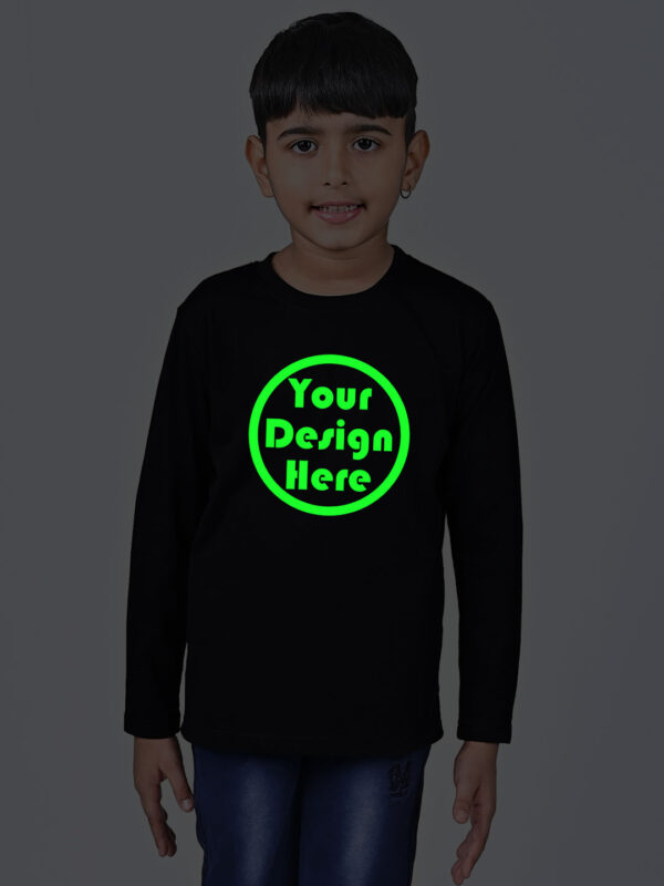 Customize Kids Full sleeve T-shirt Glow in Dark - Image 1