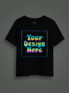 Black Rainbow Reflective Kids Customize Tshirt