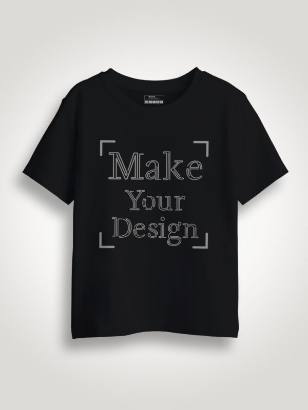 Black Reflective Print Customize Kids Tshirt - Image 2