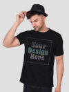 Black Rainbow Reflective Man Customize Tshirt - Image 2