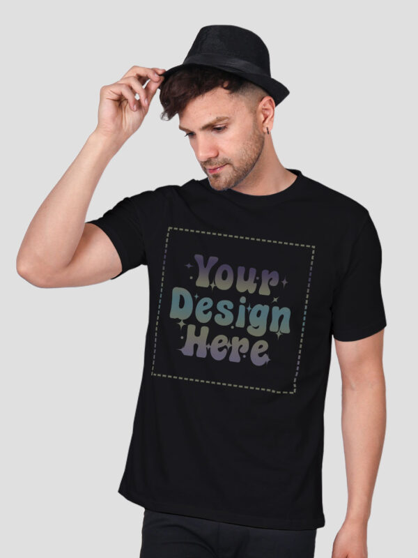 Black Rainbow Reflective Man Customize Tshirt - Image 2