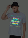 Grey Rainbow Reflective Man Customize Tshirt - Image 3