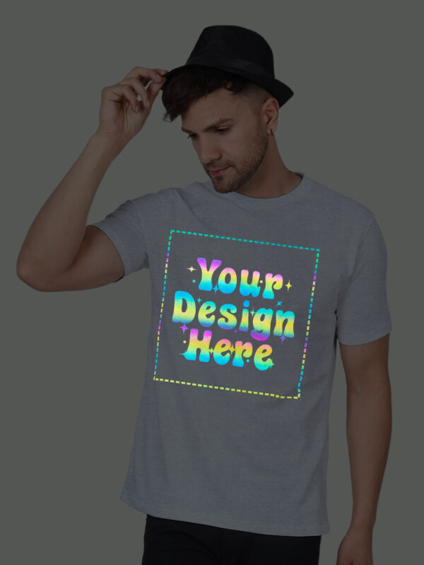 Grey Rainbow Reflective Man Customize Tshirt - Image 3
