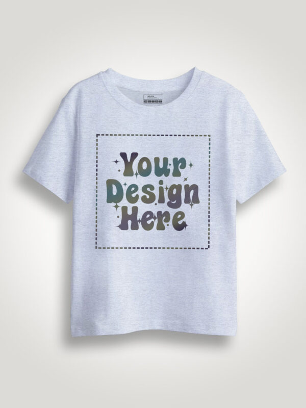 Grey Rainbow Reflective Kids Customize Tshirt - Image 2