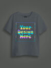 Grey Rainbow Reflective Kids Customize Tshirt