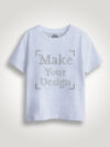 Grey Reflective Print Customize Kids Tshirt - Image 2
