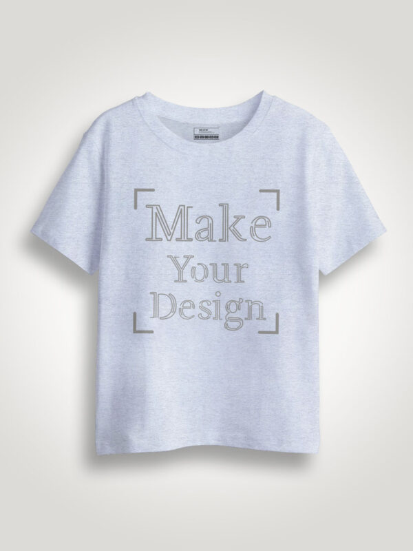 Grey Reflective Print Customize Kids Tshirt - Image 2