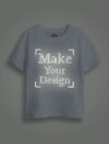 Grey Reflective Print Customize Kids Tshirt