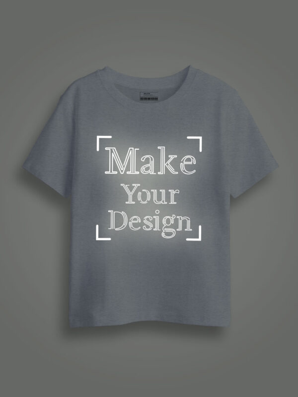 Grey Reflective Print Customize Kids Tshirt - Image 1