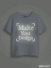 Grey Reflective Print Customize Kids Tshirt - Image 3