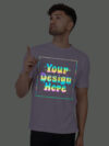 Lavender Rainbow Reflective Man Customize Tshirt