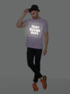 Lavender Reflective Print Customize Man Tshirt - Image 6