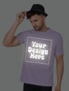 Lavender Reflective Print Customize Man Tshirt - Image 4