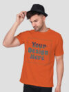 Orange Rainbow Reflective Man Customize Tshirt - Image 2