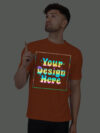 Orange Rainbow Reflective Man Customize Tshirt