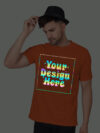 Orange Rainbow Reflective Man Customize Tshirt - Image 5