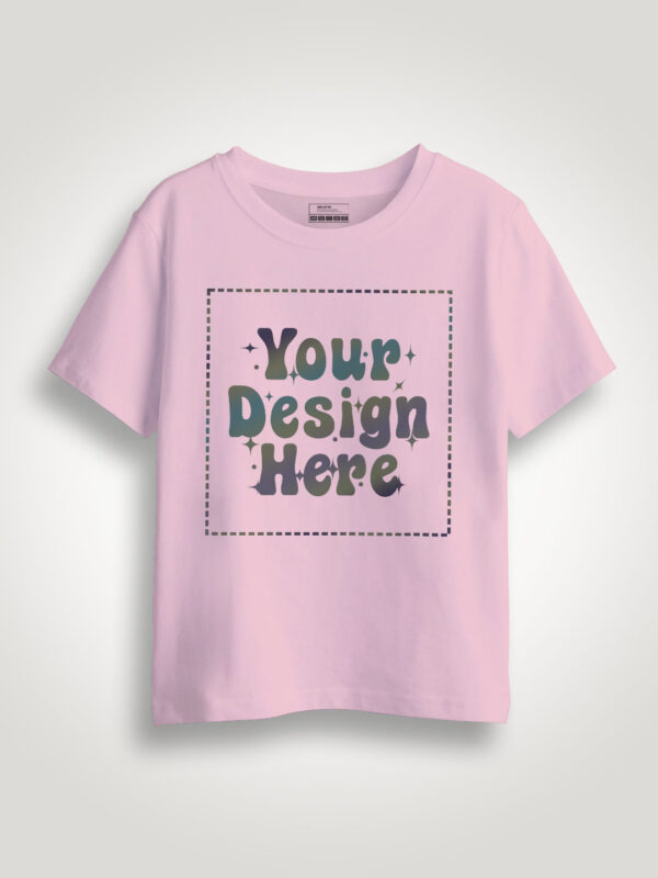 Pink Rainbow Reflective Kids Customize Tshirt - Image 2