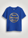 Royal Blue Gold Print Customize Kids Tshirt