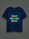 Royal Blue Rainbow Reflective Kids Customize Tshirt