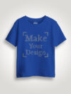 Royal Blue Reflective Print Customize Kids Tshirt - Image 2