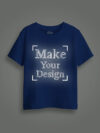 Royal Blue Reflective Print Customize Kids Tshirt