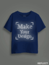 Royal Blue Reflective Print Customize Kids Tshirt - Image 3