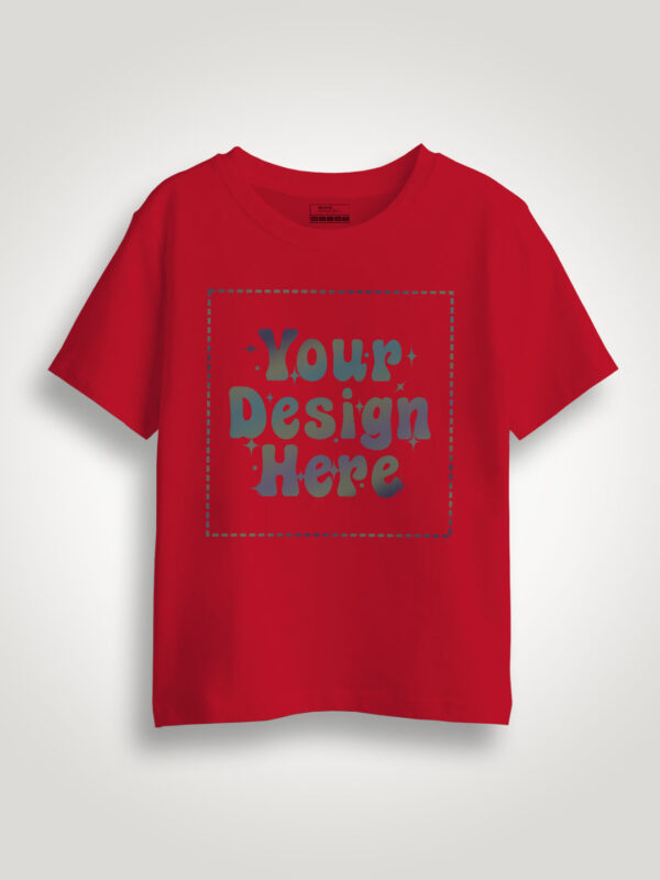 Red Rainbow Reflective Kids Customize Tshirt - Image 2