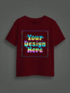 Red Rainbow Reflective Kids Customize Tshirt