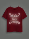 Red Reflective Print Customize Kids Tshirt