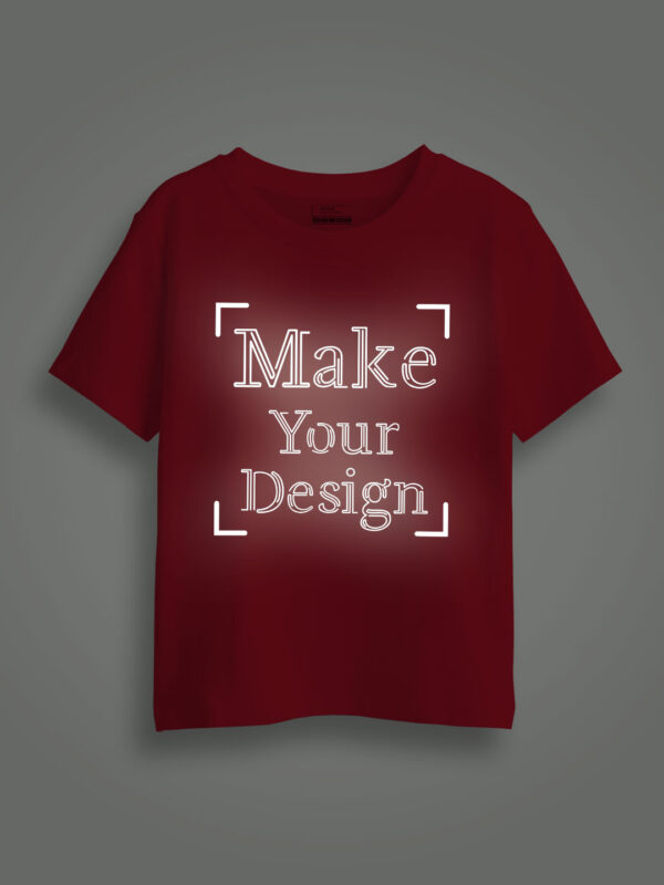 Red Reflective Print Customize Kids Tshirt - Image 1