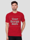 Red Reflective Print Customize Man Tshirt - Image 5