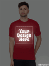 Red Reflective Print Customize Man Tshirt - Image 3