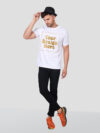 Man Customize White Gold Printed Tshirt - Image 2